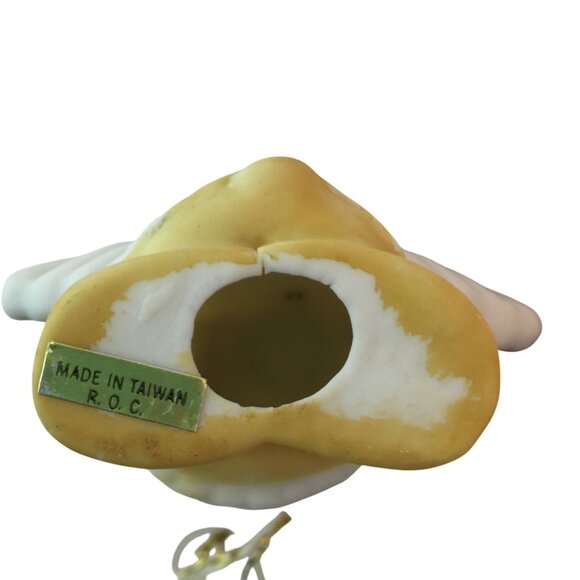 Vintage Porcelain Teddy Bear Angel 3" Christmas Ornament Set of 3 Taiwan ROC - Picture 4 of 12